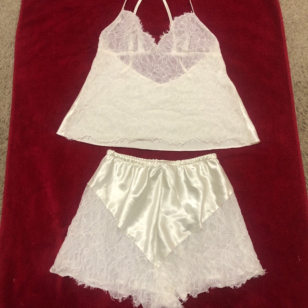 Natori White Lace & Satin Cami Short Sleep Set Size Small great conditions - Picture 2 of 16